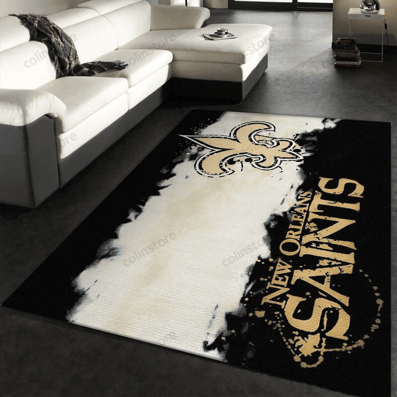New Orleans Saints 3 3D Rectangle Area Rug – Full Print Carpet For Living Room & Bedroom Home Decor