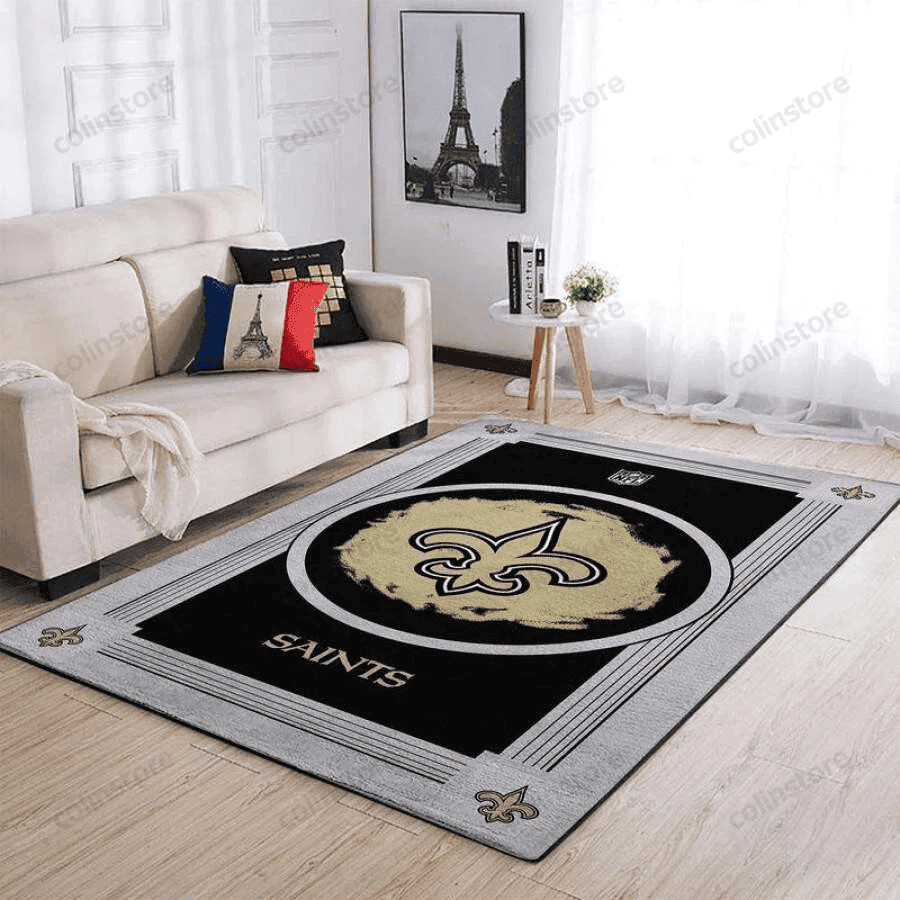 New Orleans Saints 3D Rectangle Area Rug – Full Print Carpet For Living Room & Bedroom Home Decor