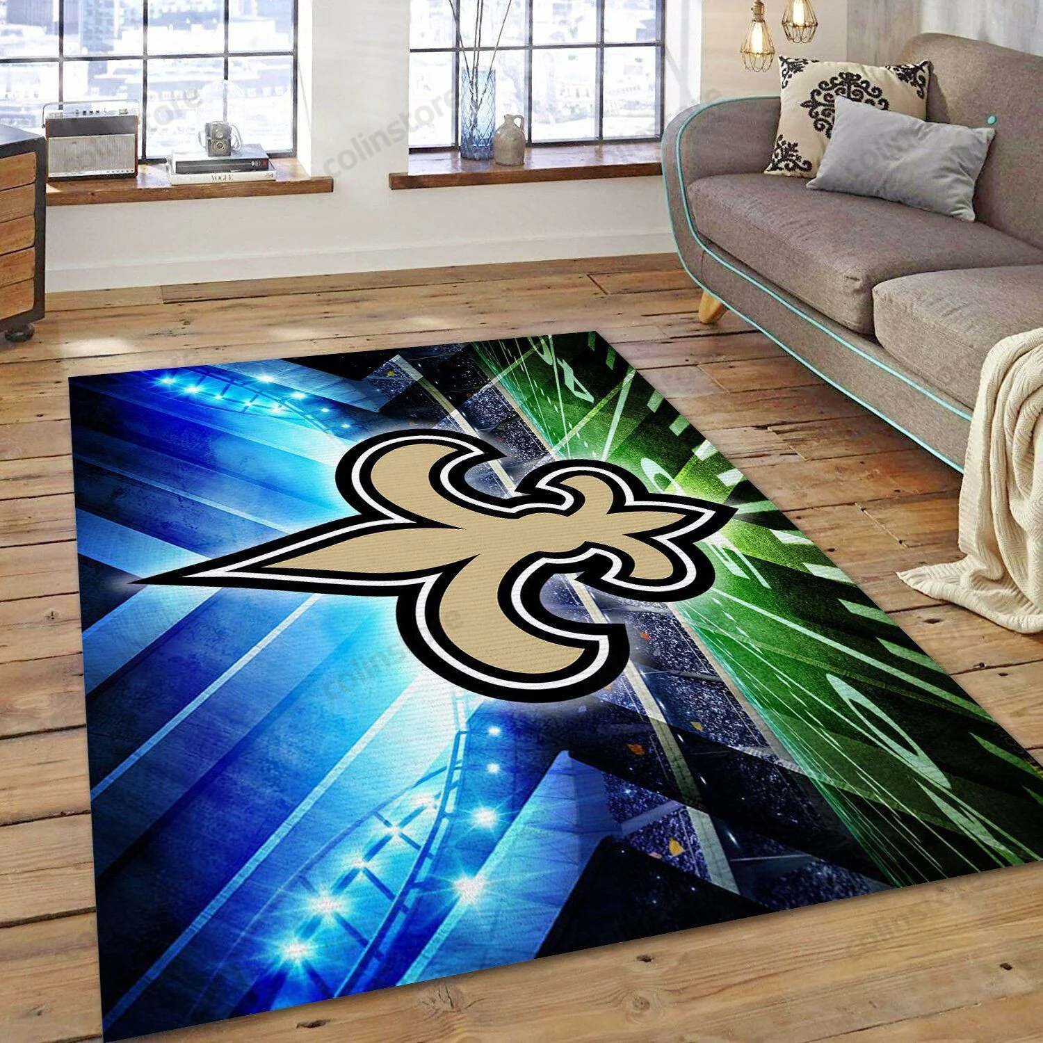 New Orleans Saints 3D Rectangle Area Rug – Full Print Carpet For Living Room & Bedroom Home Decor
