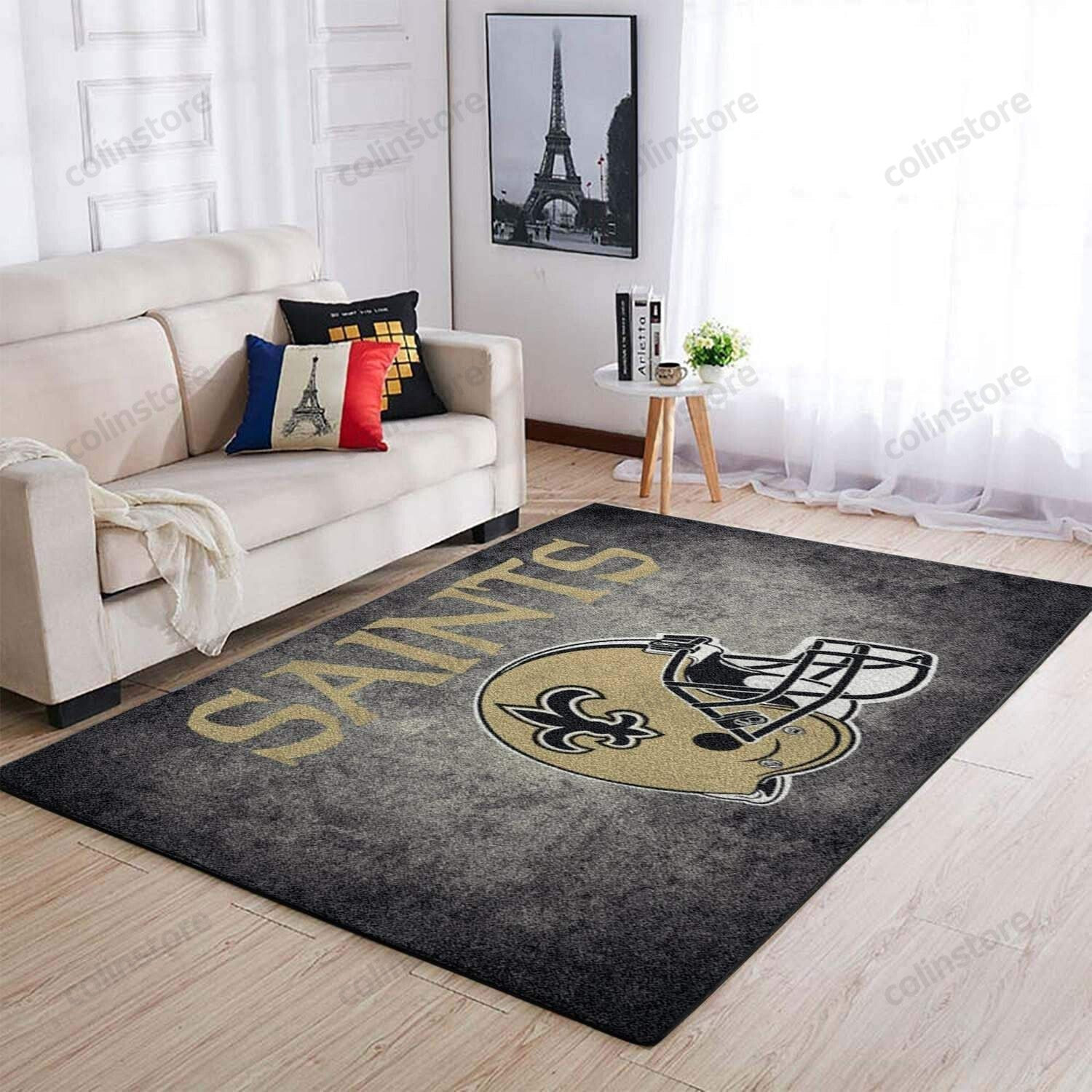 New Orleans Saints 3D Rectangle Area Rug – Full Print Carpet For Living Room & Bedroom Home Decor