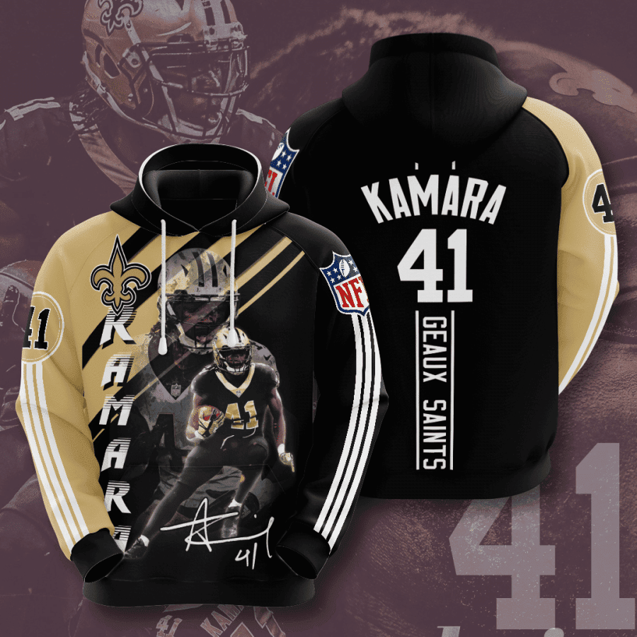 New Orleans Saints Alvin Kamara 3D All Over Print Hoodie & Zip Hoodie