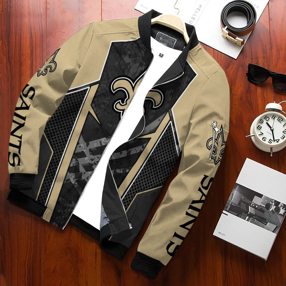 New Orleans Saints Bomber Jacket | NFL Team Jacket for Men & Women | Football Fan Gift