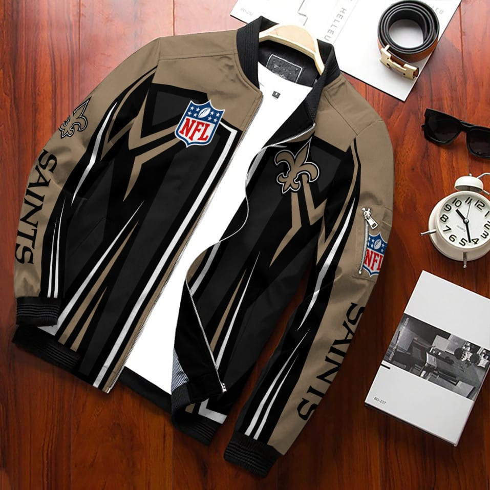 New Orleans Saints Bomber Jacket | NFL Team Jacket for Men & Women | Football Fan Gift