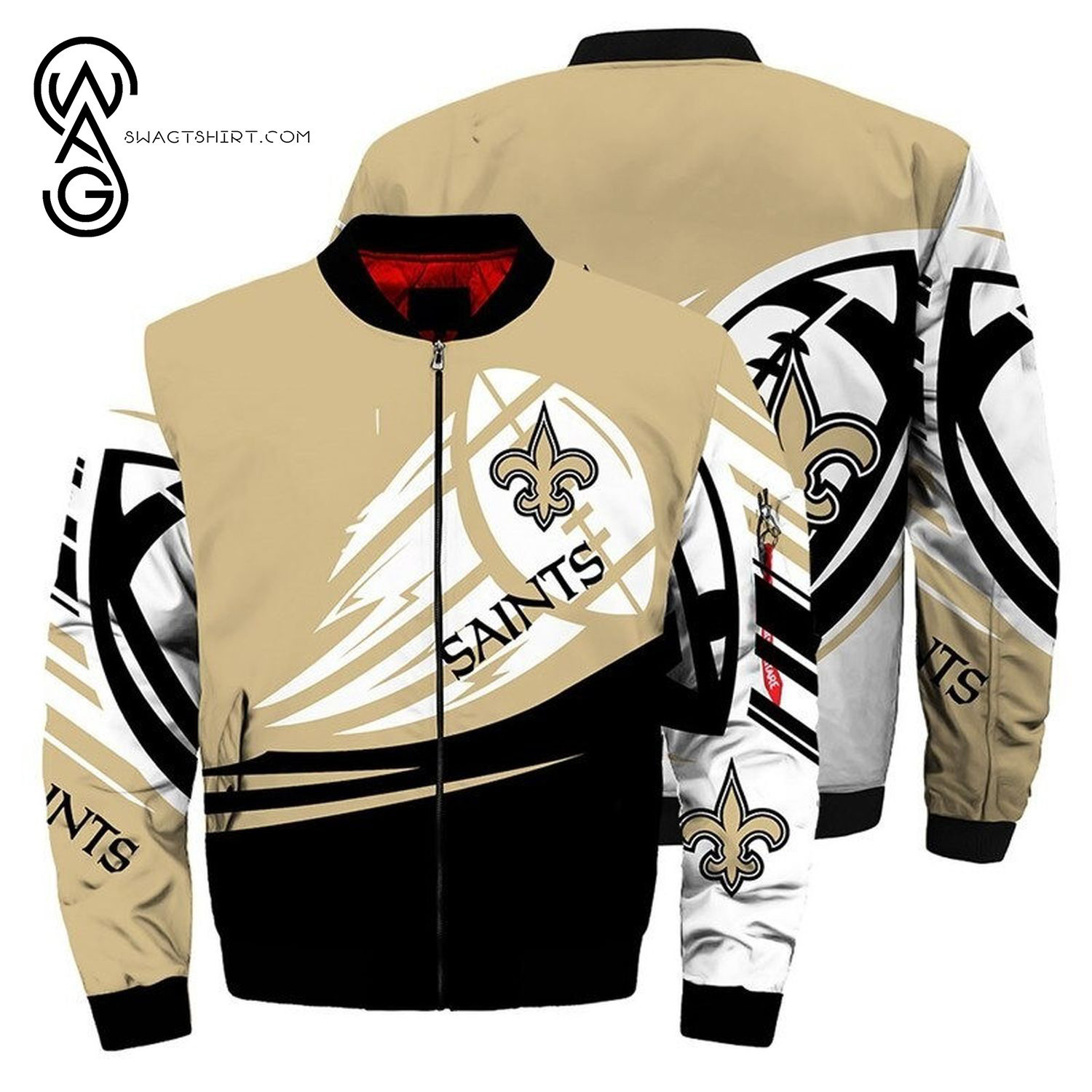 New Orleans Saints Bomber Jacket | NFL Team Jacket for Men & Women | Football Fan Gift