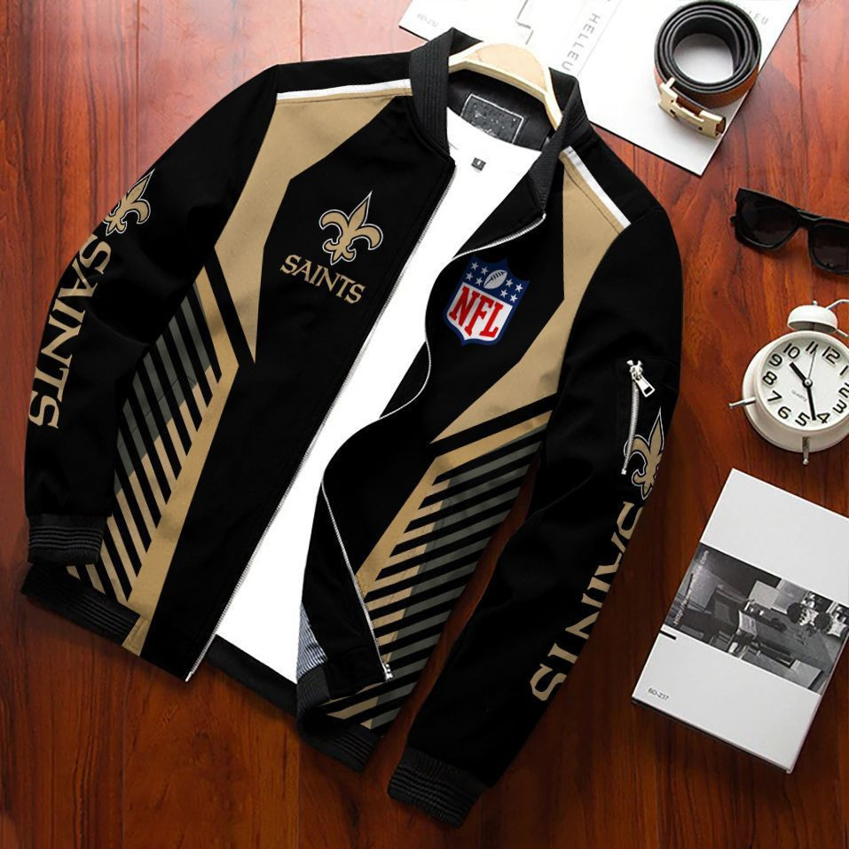 New Orleans Saints Bomber Jacket | NFL Team Jacket for Men & Women | Football Fan Gift