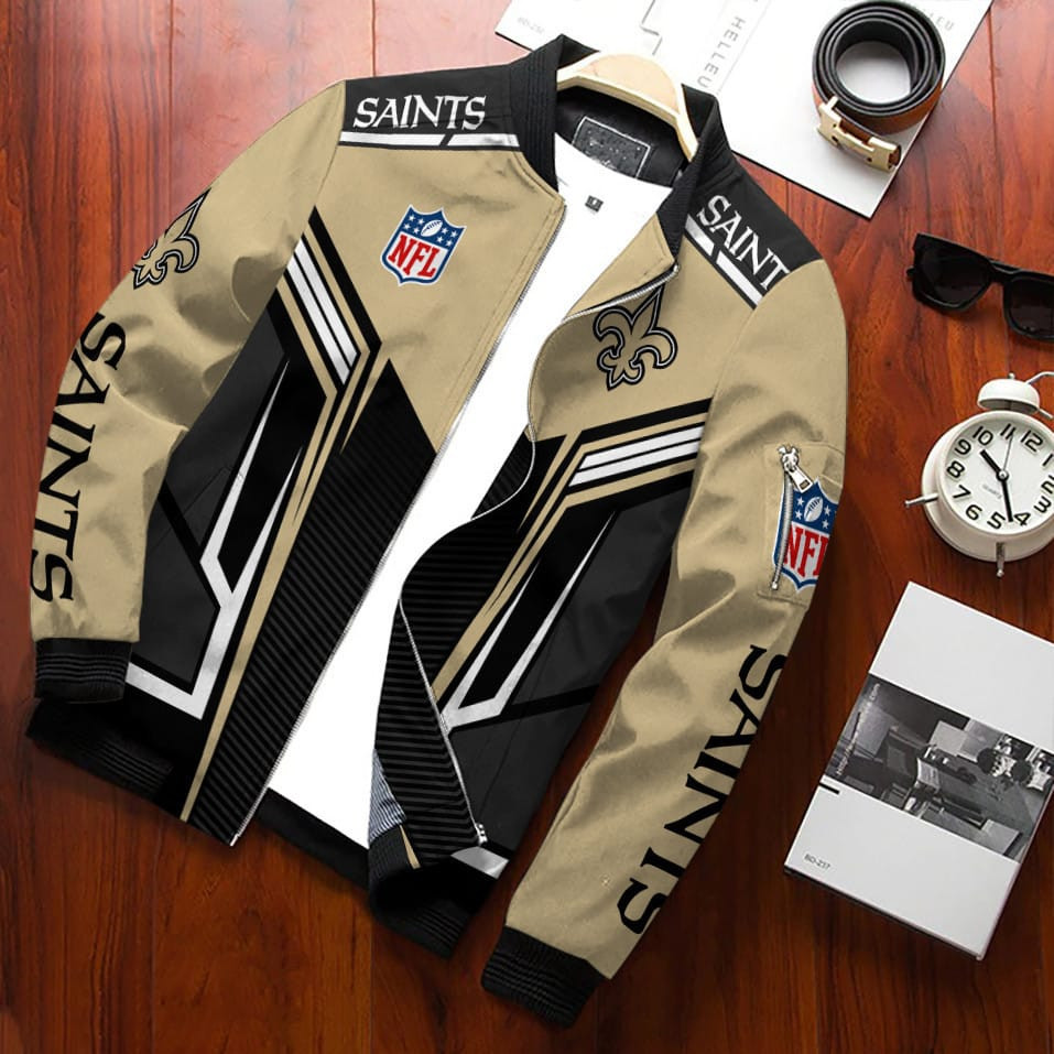 New Orleans Saints Bomber Jacket | NFL Team Jacket for Men & Women | Football Fan Gift