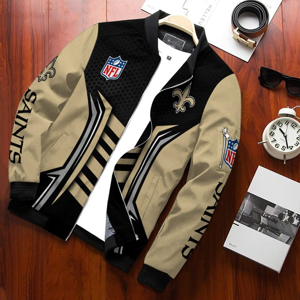 New Orleans Saints Bomber Jacket | NFL Team Jacket for Men & Women | Football Fan Gift