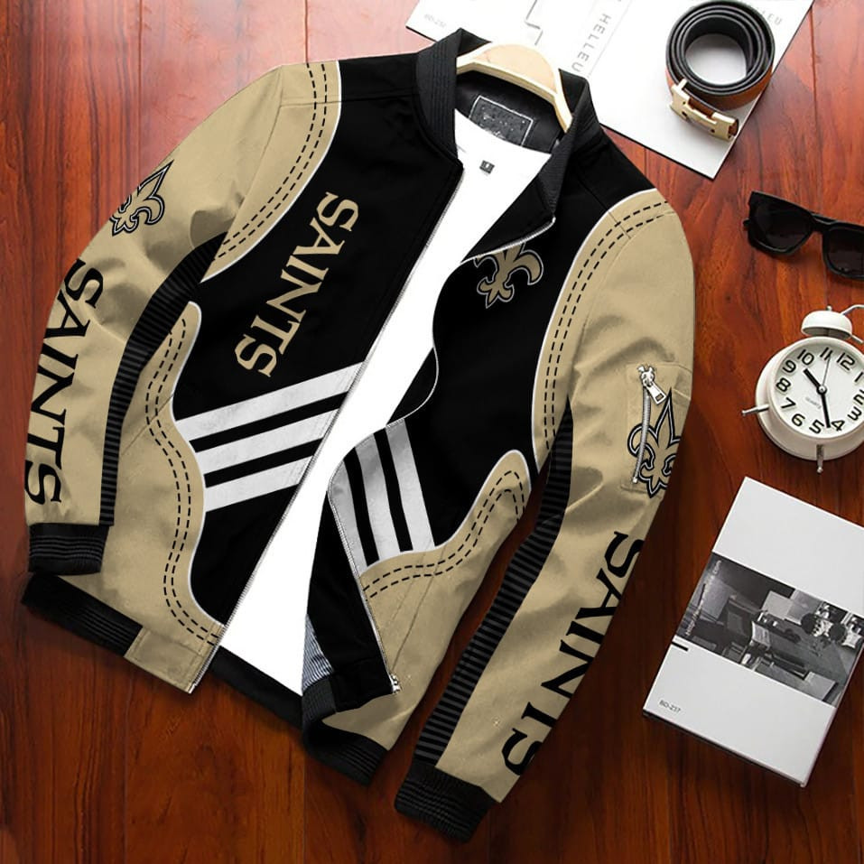 New Orleans Saints Bomber Jacket | NFL Team Jacket for Men & Women | Football Fan Gift