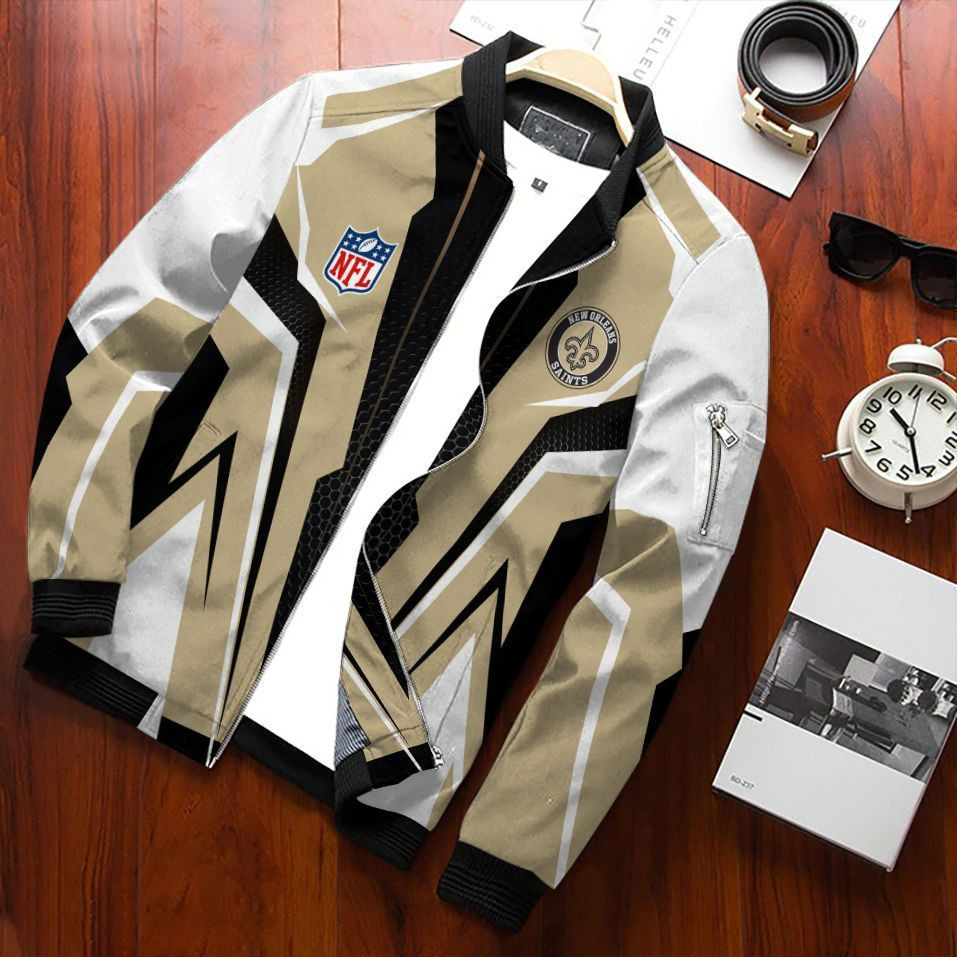 New Orleans Saints Bomber Jacket | NFL Team Jacket for Men & Women | Football Fan Gift