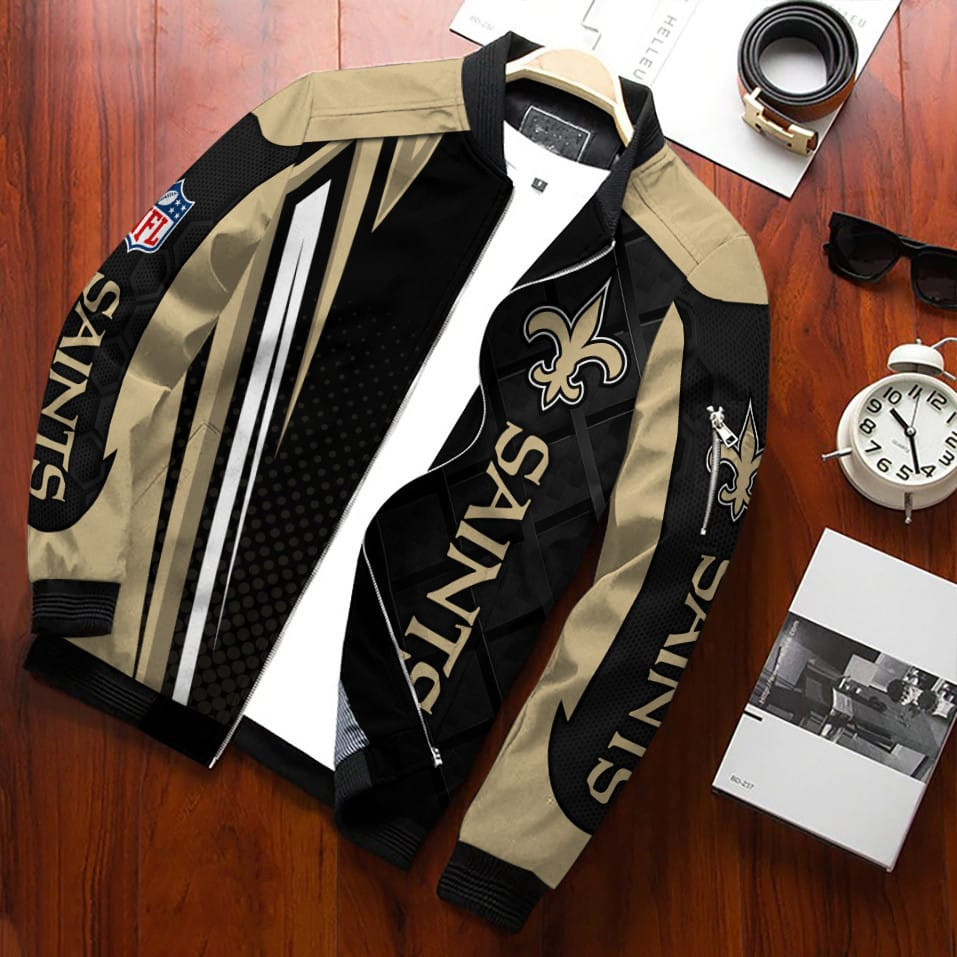 New Orleans Saints Bomber Jacket | NFL Team Jacket for Men & Women | Football Fan Gift
