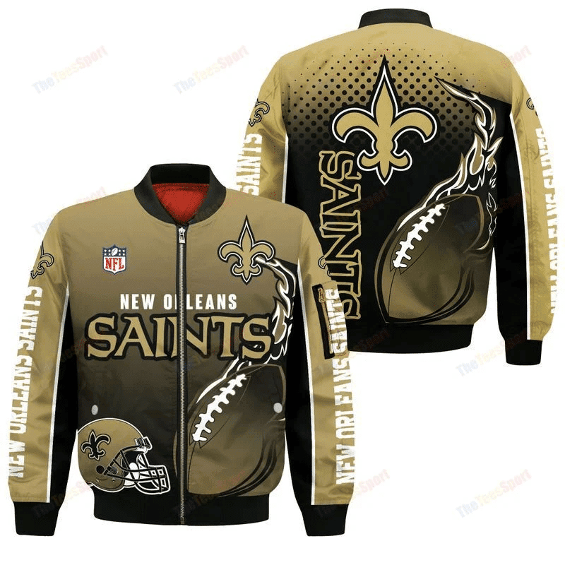 New Orleans Saints Bomber Jacket | NFL Team Jacket for Men & Women | Football Fan Gift