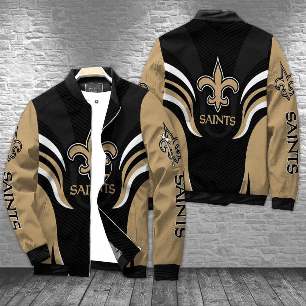 New Orleans Saints Bomber Jacket | NFL Team Jacket for Men & Women | Football Fan Gift