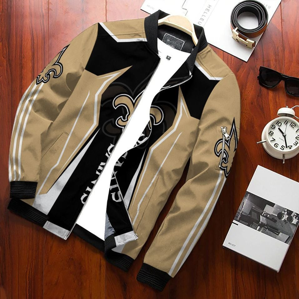 New Orleans Saints Bomber Jacket | NFL Team Jacket for Men & Women | Football Fan Gift