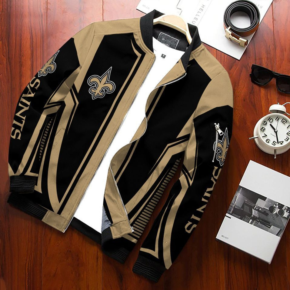 New Orleans Saints Bomber Jacket | NFL Team Jacket for Men & Women | Football Fan Gift
