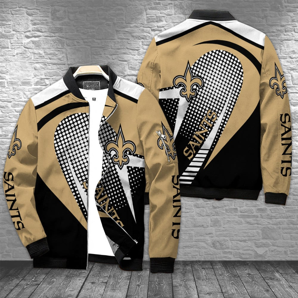 New Orleans Saints Bomber Jacket | NFL Team Jacket for Men & Women | Football Fan Gift
