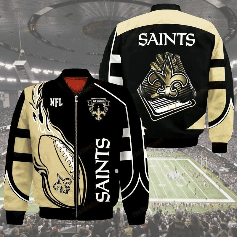 New Orleans Saints Bomber Jacket | NFL Team Jacket for Men & Women | Football Fan Gift