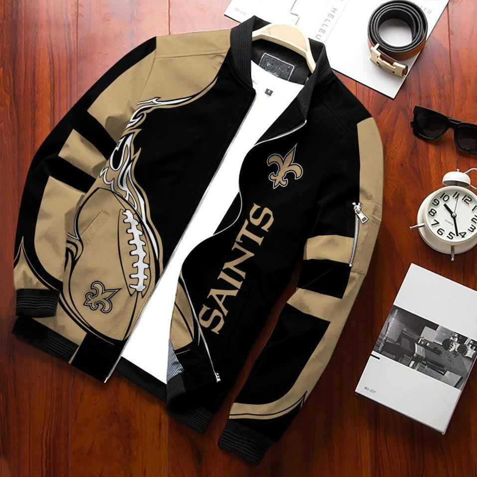 New Orleans Saints Bomber Jacket | NFL Team Jacket for Men & Women | Football Fan Gift