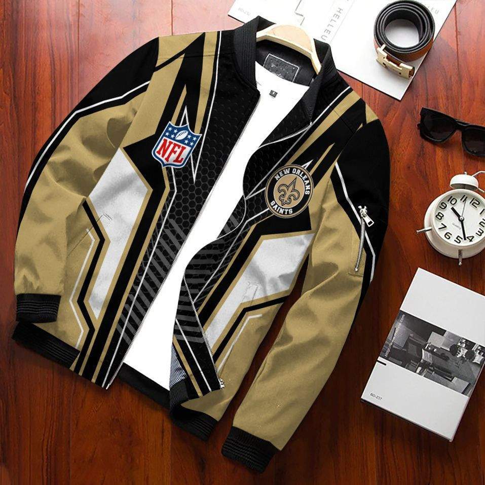 New Orleans Saints Bomber Jacket | NFL Team Jacket for Men & Women | Football Fan Gift