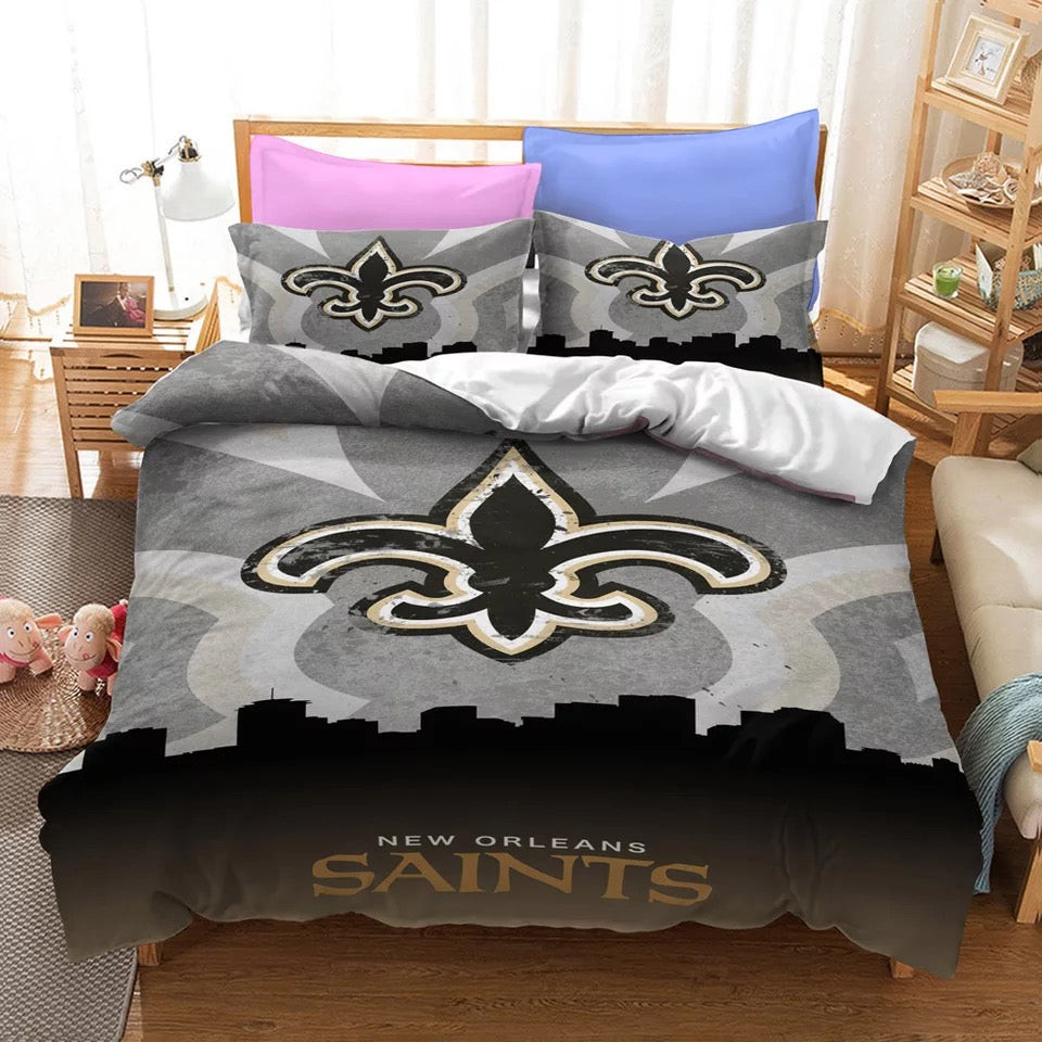 New Orleans Saints Football League  Duvet Cover Quilt Cover Pillowcase Bedding Set Bed Linen Home Bedroom Decor