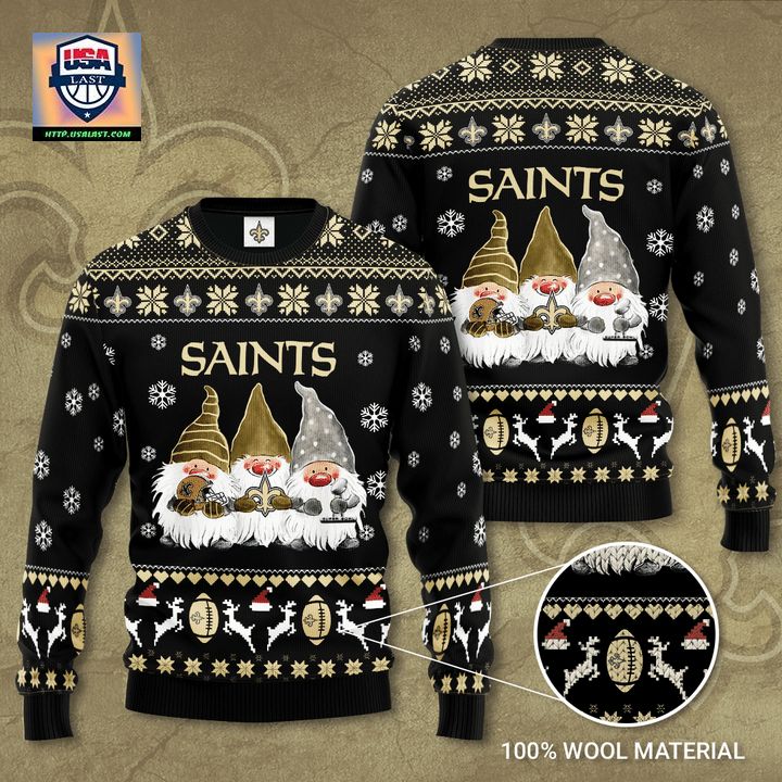 New Orleans Saints Gnome De Noel Christmas Ugly Sweater