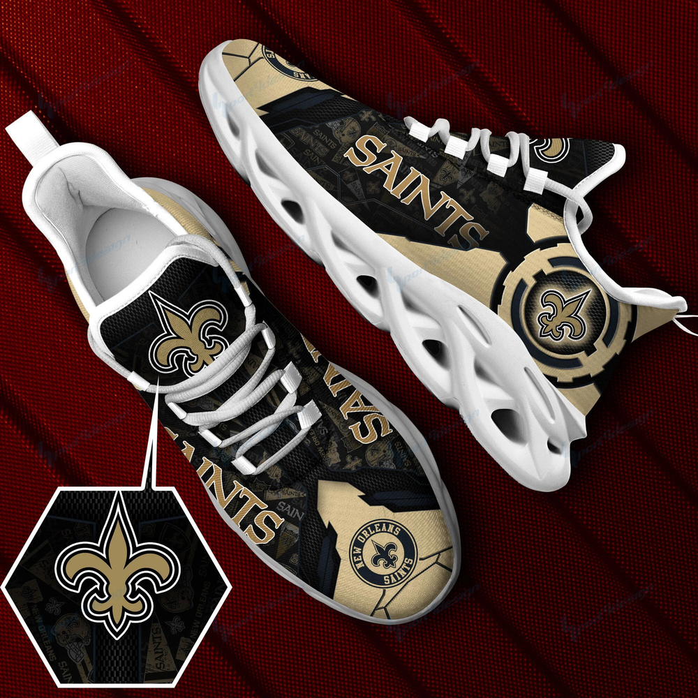 New Orleans Saints Max Soul Shoes Sneakers for Men And Women – NFL Football Fan Shoes, Team Sneakers