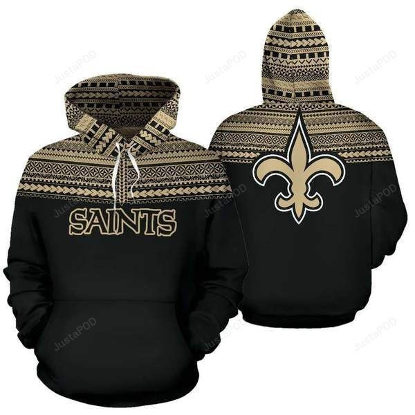 New Orleans Saints Ncaa Football Maori Tattoo Gold 3D All Over Print Hoodie & Zip Hoodie