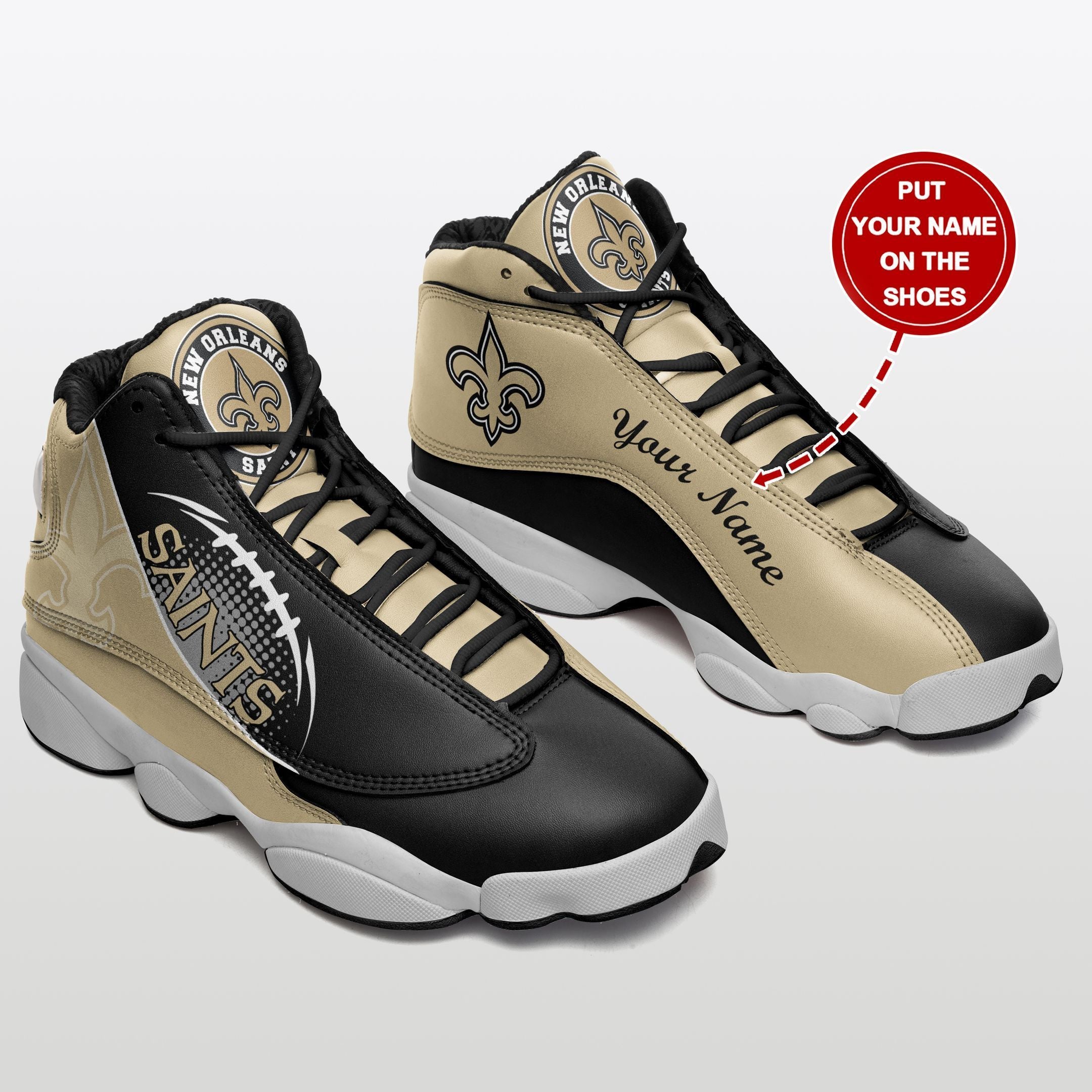 New Orleans Saints NFL JD13 Sneakers Shoes for Men & Women | Custom Fan Gift