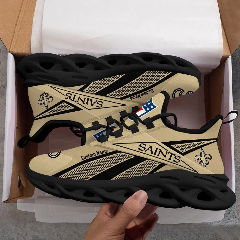 New Orleans Saints NFL Max Soul Shoes Sneakers for Men And Women – NFL Football Fan Shoes, Team Sneakers - Image 3
