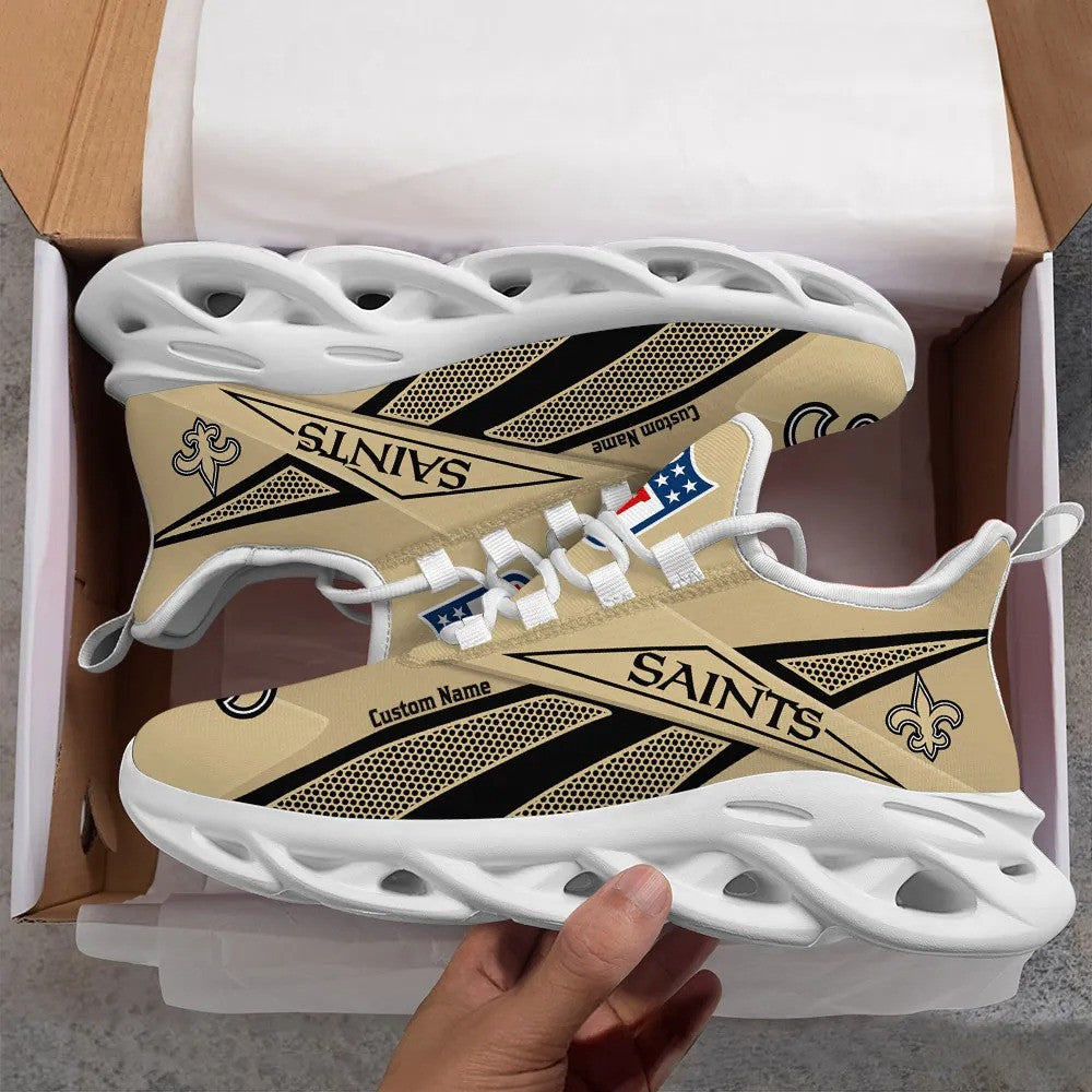 New Orleans Saints NFL Max Soul Shoes Sneakers for Men And Women – NFL Football Fan Shoes, Team Sneakers