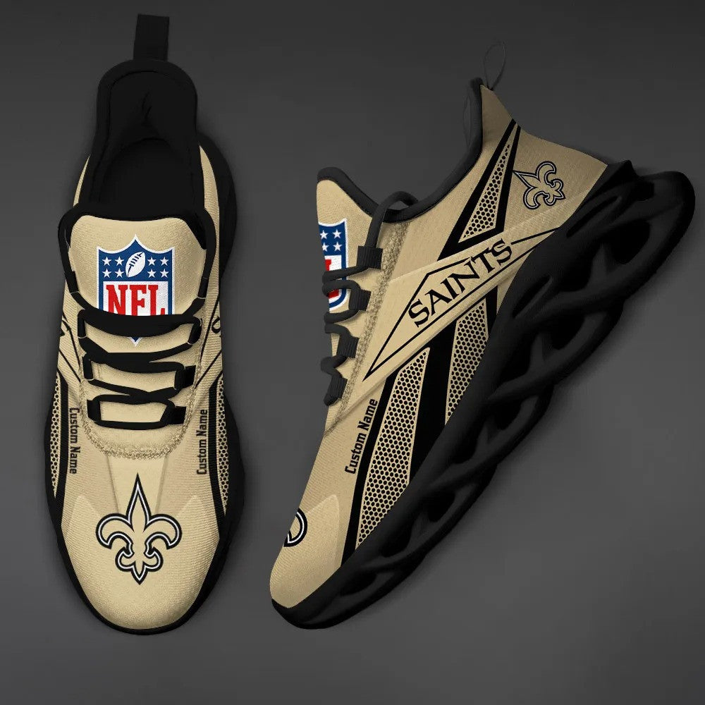 New Orleans Saints NFL Max Soul Shoes Sneakers for Men And Women – NFL Football Fan Shoes, Team Sneakers - Image 4
