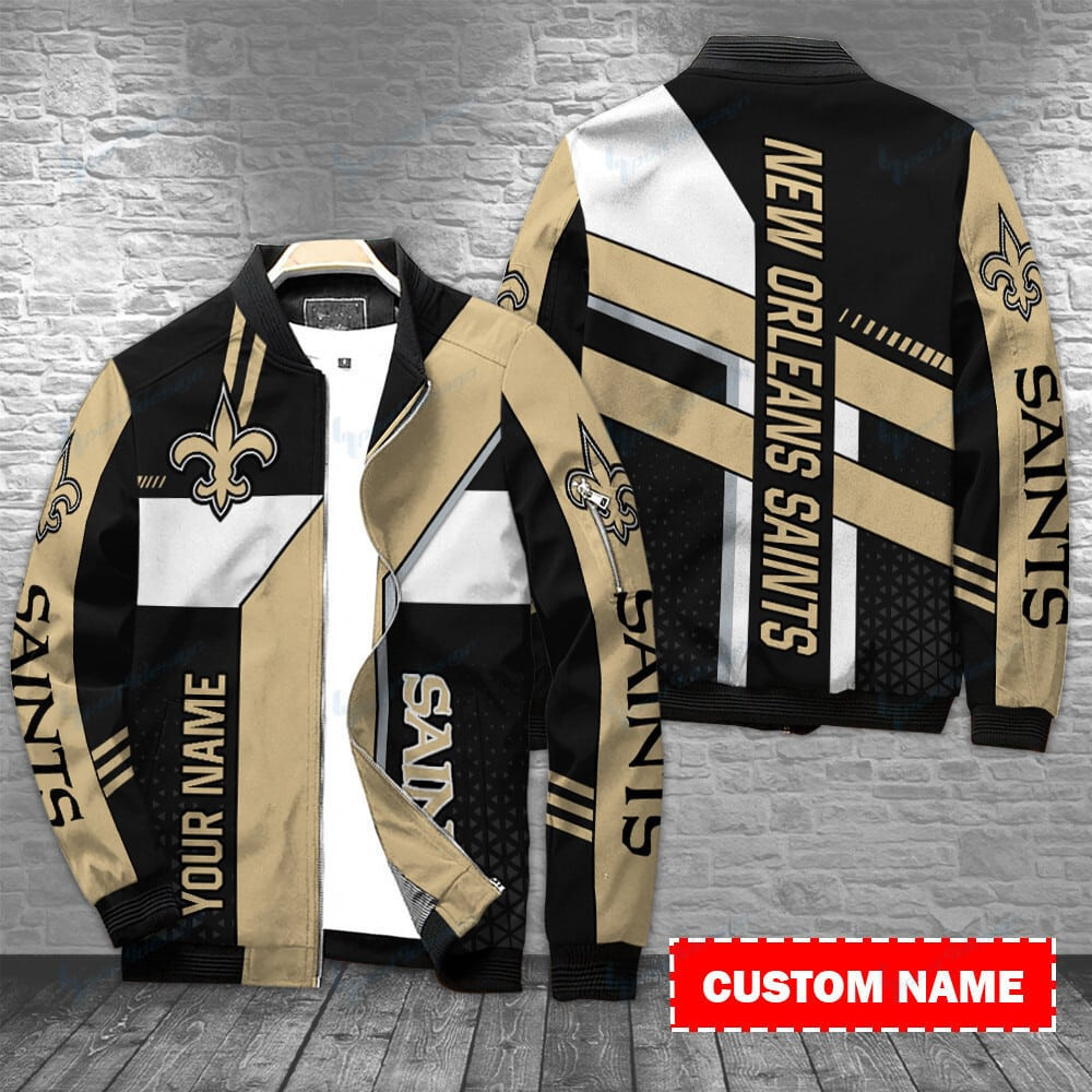 New Orleans Saints Personalized Bomber Jacket | NFL Team Jacket for Men & Women | Football Fan Gift