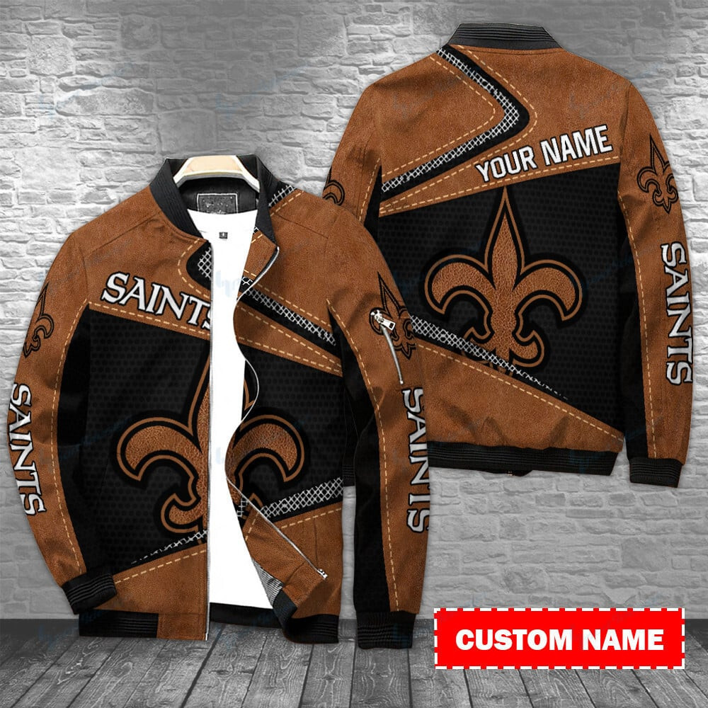 New Orleans Saints Personalized Bomber Jacket | NFL Team Jacket for Men & Women | Football Fan Gift
