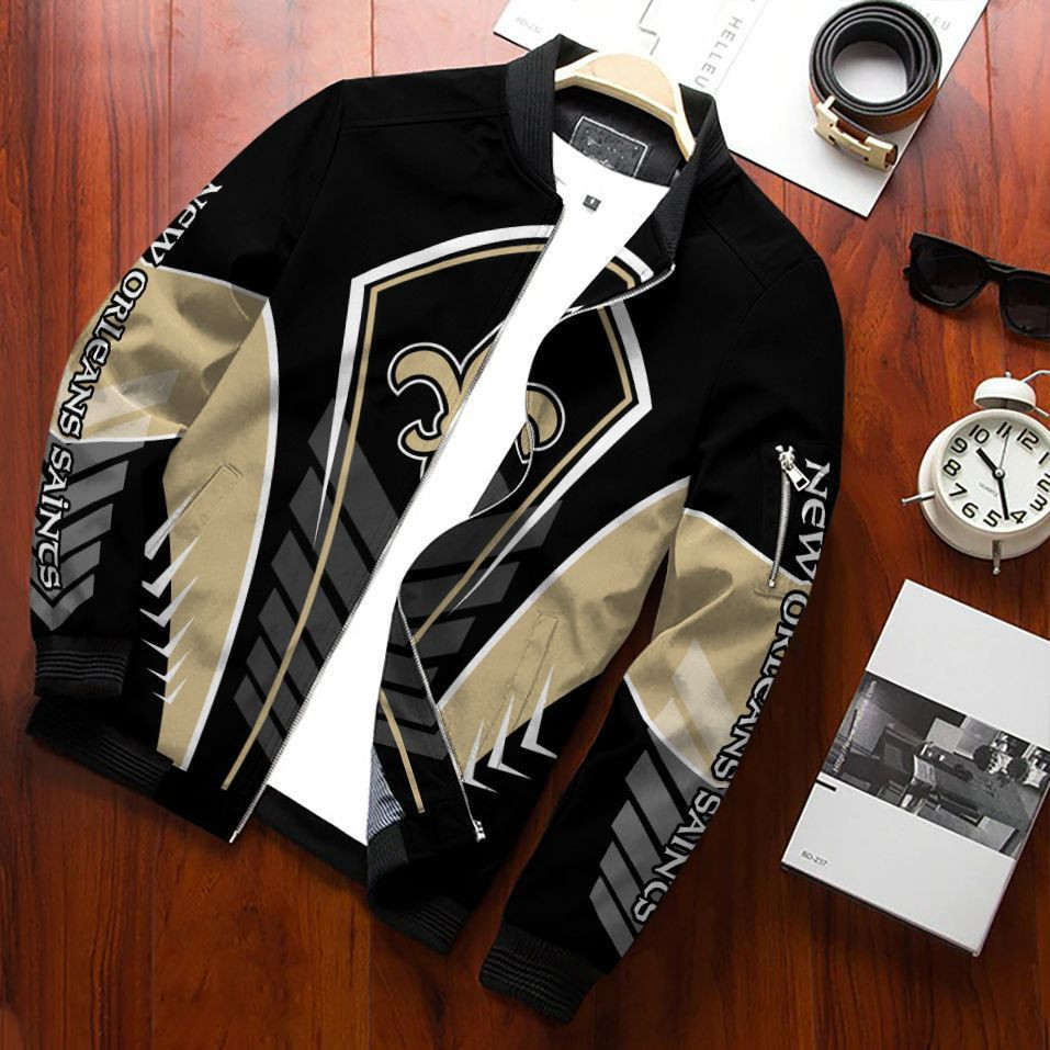 New Orleans Saints Personalized Bomber Jacket | NFL Team Jacket for Men & Women | Football Fan Gift