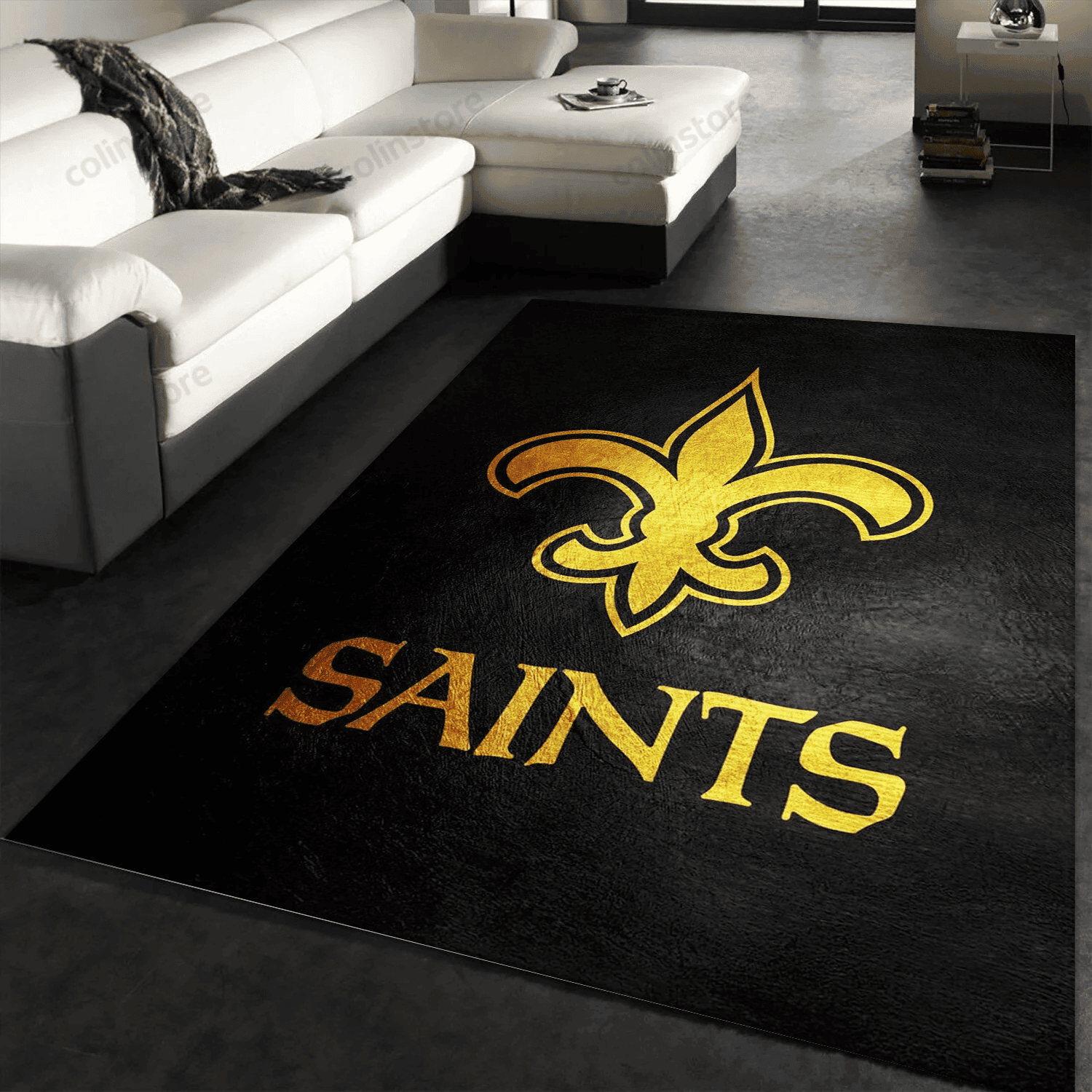 New Orleans Saints Rectangle Area Rug – Full Print Carpet For Living Room & Bedroom Home Decor