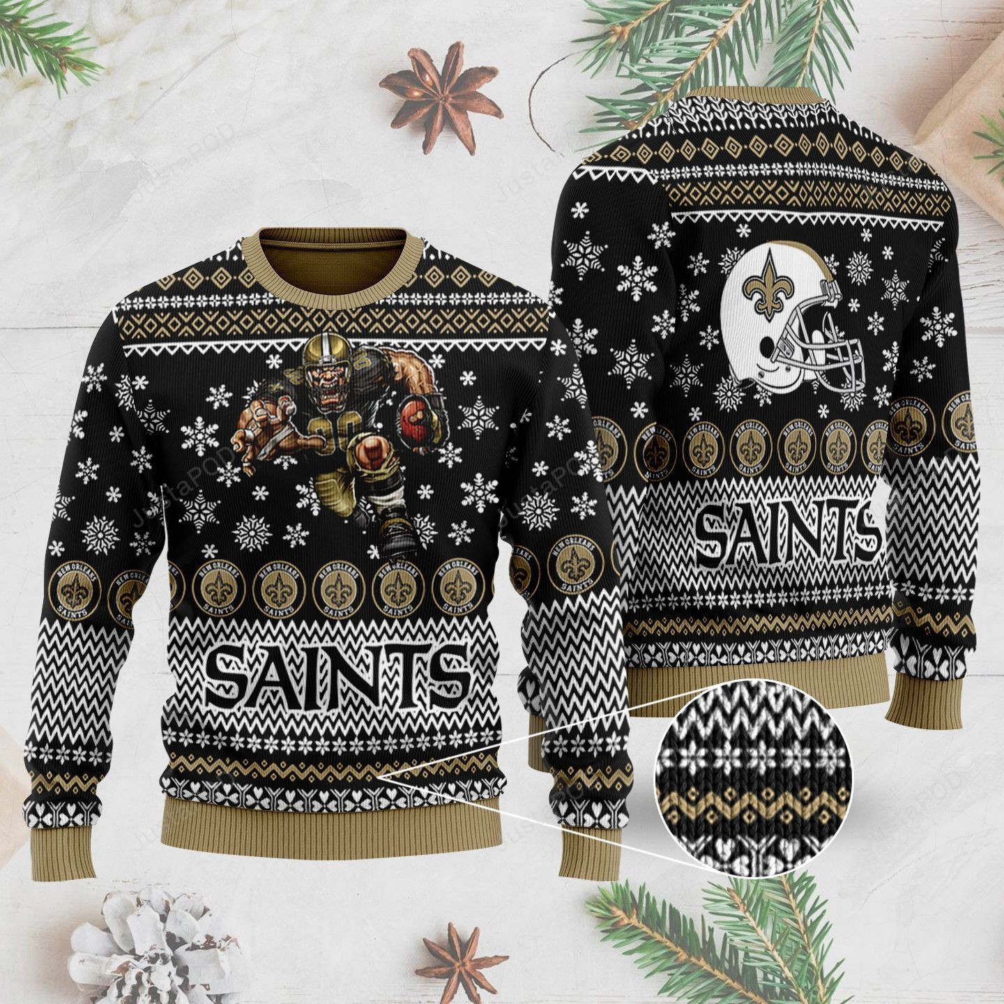 New Orleans Saints Ugly Christmas Sweater, Perfect Holiday Gift