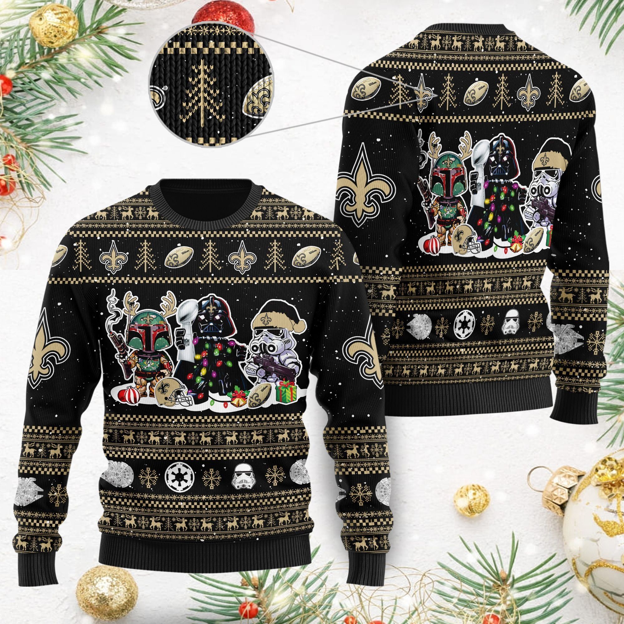 New Orleans SaintsI Star Wars Ugly Christmas Sweater