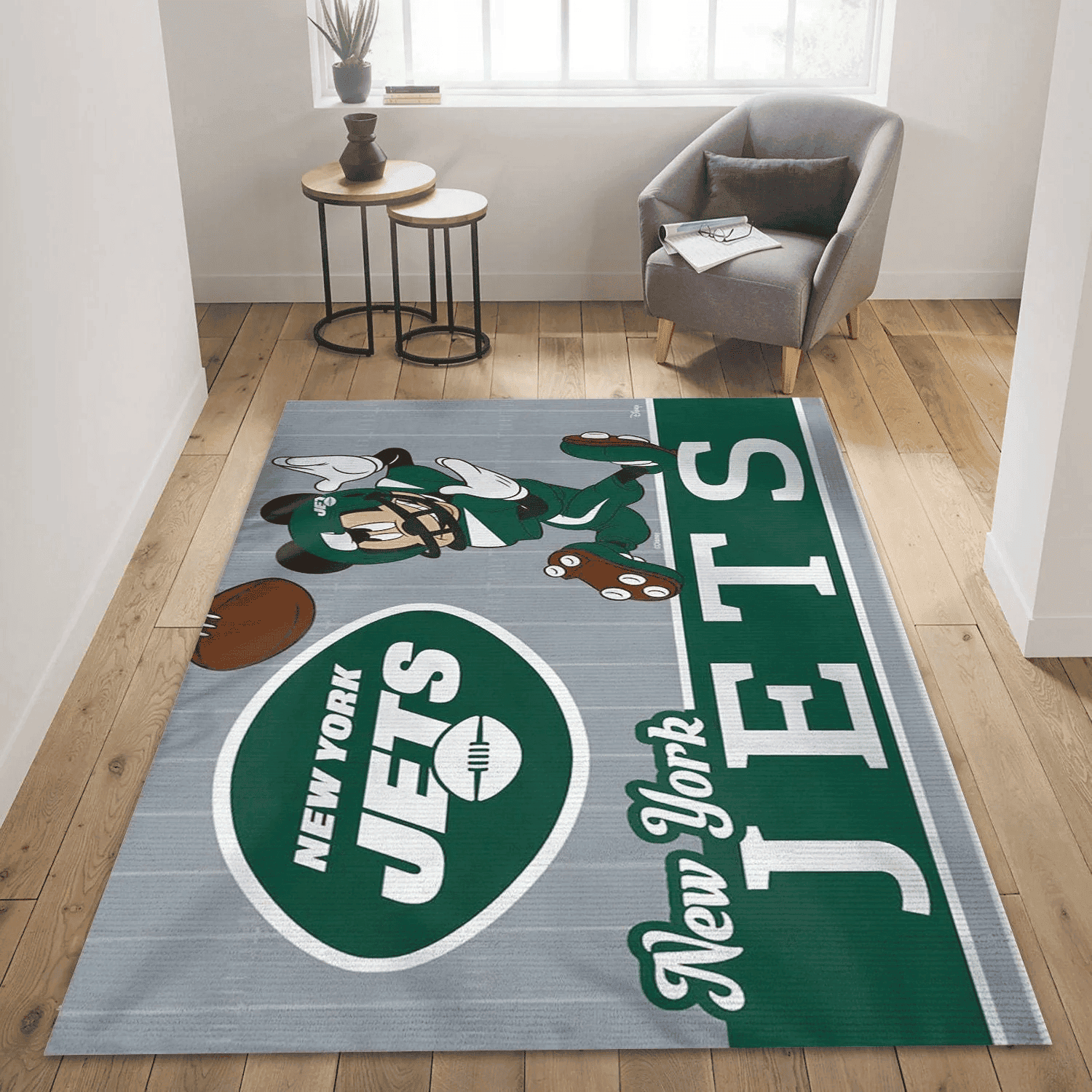 New Yoek Jets Team 3D Rectangle Area Rug – Full Print Carpet For Living Room & Bedroom Home Decor