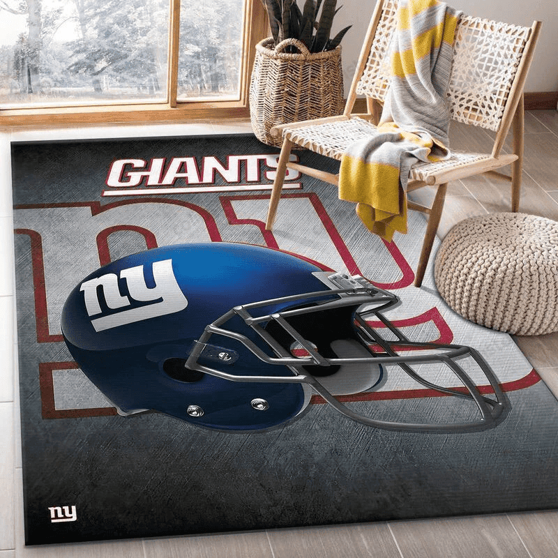 New York Giants 18 3D Rectangle Area Rug – Full Print Carpet For Living Room & Bedroom Home Decor