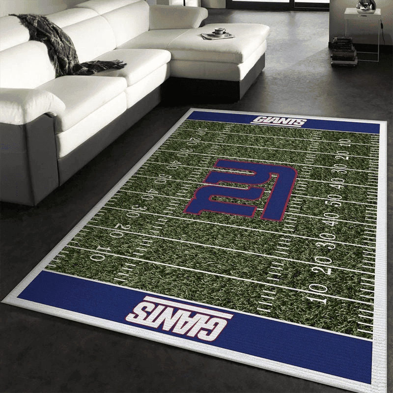 New York Giants 23 3D Rectangle Area Rug – Full Print Carpet For Living Room & Bedroom Home Decor