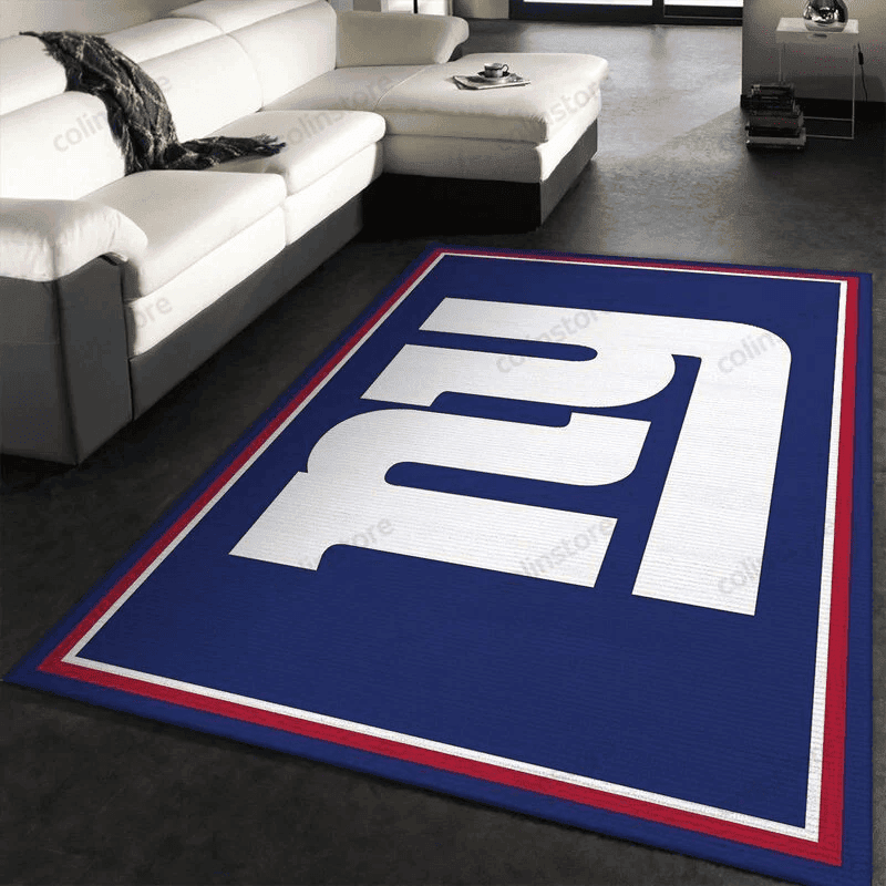 New York Giants 24 3D Rectangle Area Rug – Full Print Carpet For Living Room & Bedroom Home Decor