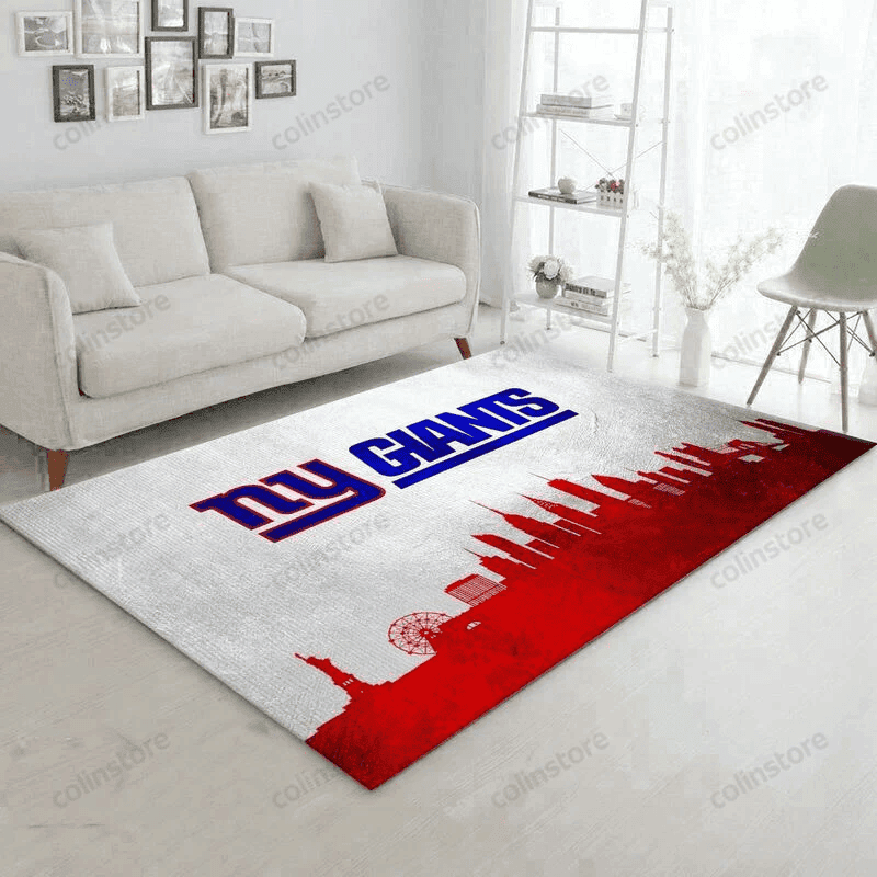 New York Giants 26 3D Rectangle Area Rug – Full Print Carpet For Living Room & Bedroom Home Decor