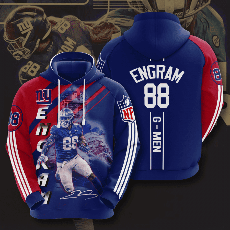 New York Giants 3D All Over Print Hoodie & Zip Hoodie