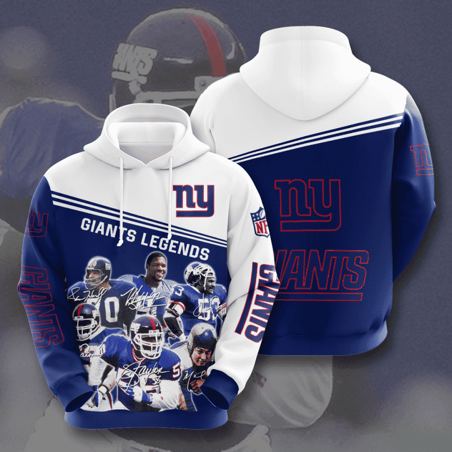 New York Giants 3D All Over Print Hoodie & Zip Hoodie