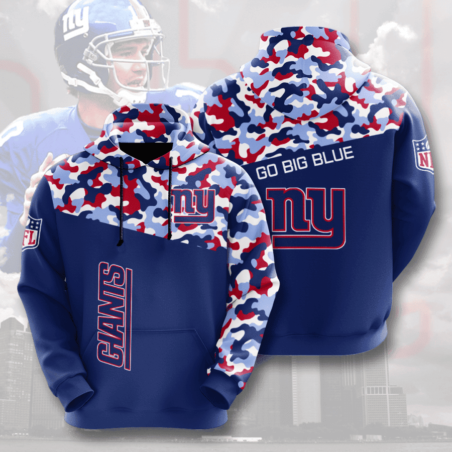 New York Giants 3D All Over Print Hoodie & Zip Hoodie