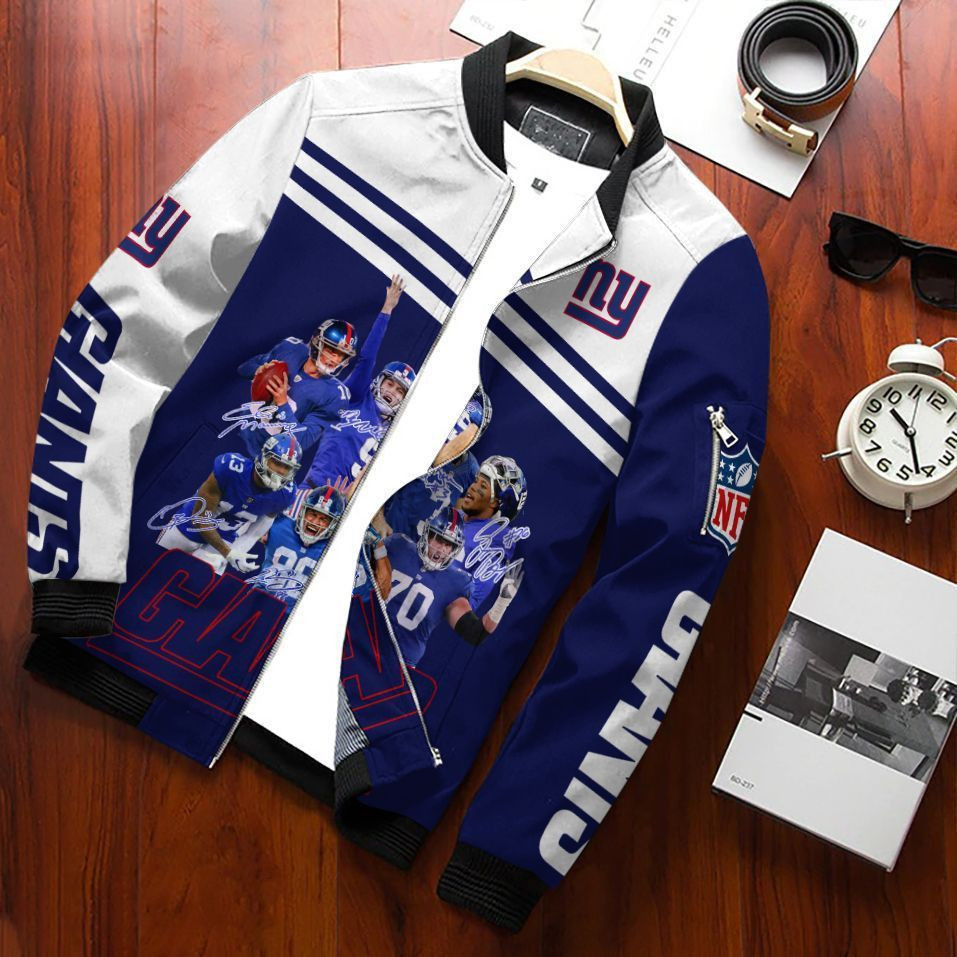 New York Giants Bomber Jacket | NFL Team Jacket for Men & Women | Football Fan Gift