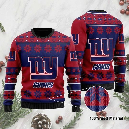 New York Giants Christmas For Fans Ugly Christmas Sweater, Perfect Holiday Gift