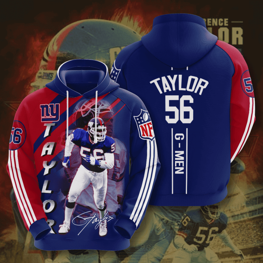 New York Giants Lawrence Taylor 3D All Over Print Hoodie & Zip Hoodie