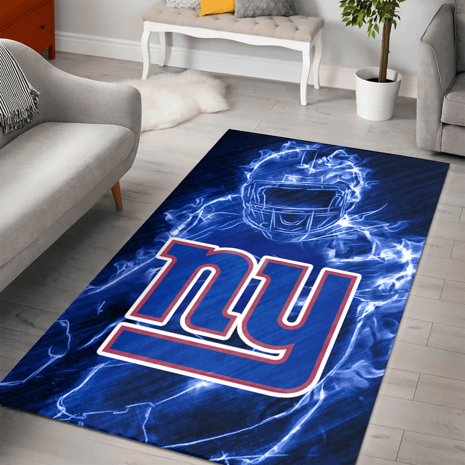 New York Giants Legend 3D Full Print Rectangle Area Rug – Full Print Carpet For Living Room & Bedroom Home Decor