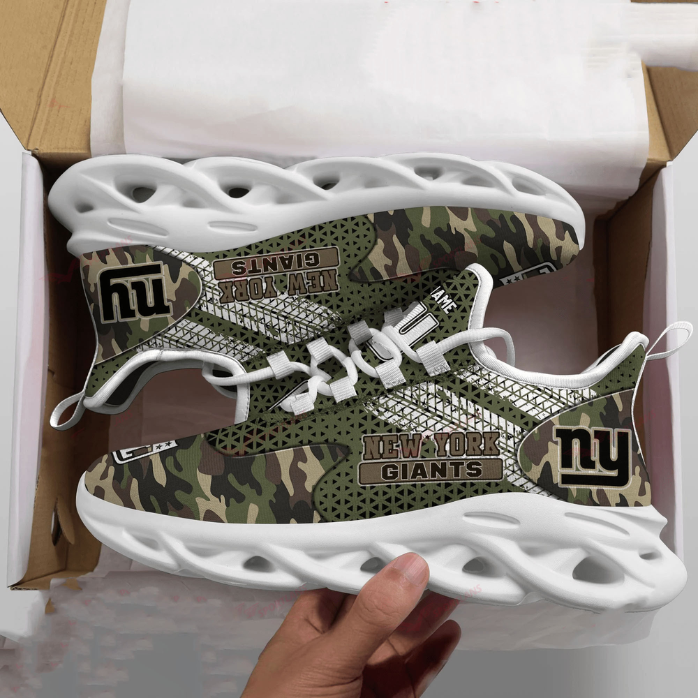 New York Giants Max Soul Shoes Sneakers for Men And Women – NFL Football Fan Shoes, Team Sneakers