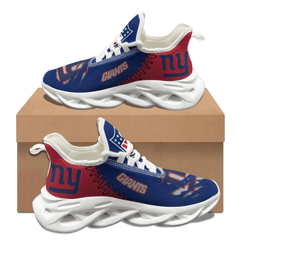 New York Giants Max Soul Shoes Sneakers for Men And Women – NFL Football Fan Shoes, Team Sneakers